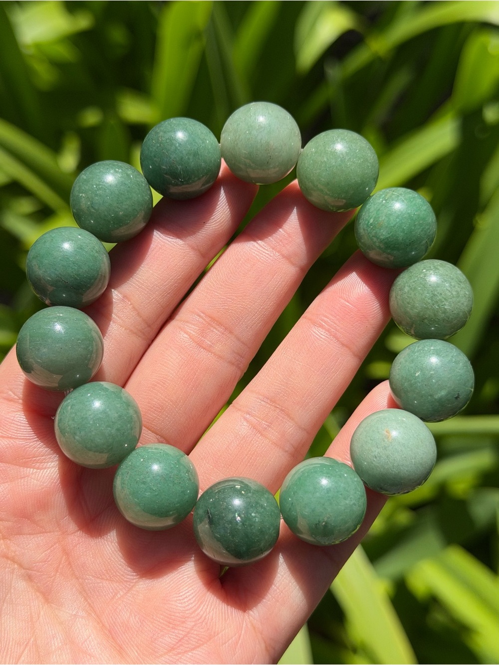 16mm stretchable green aventurine bracelet 1578